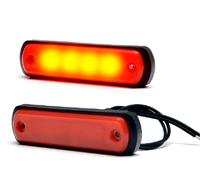2 Pezzi Segnapasso Neon Lato Posteriore LED Rosso 12/24V Unità di...