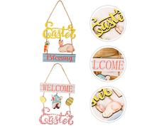 2 pezzi Segni in legno Porta di legno Porta di Pasqua Festival Decorazione del