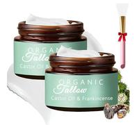 2 pezzi Sego Di Manzo Nutrito Con Erba Con Olio Di Incenso E Olio Di Ricino, Sego Di Manzo Biologico Idratante Per La Pelle,Crema Di Sego Al Miele Naturale,Per Tutti I Tipi Di Pelle
