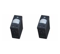 2 Pezzi Sensore di Movimento PIR, Compatibile Con BTicino Living International, Colore Nero, da Incasso Per Serie Civile, 1 Modulo, Time Lux Regolabile, Angolo Rilevamento 120°