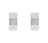 2 Pezzi Sensore di Movimento PIR, Compatibile Con BTicino Living Light, Colore Bianco, da Incasso Per Serie Civile, 1 Modulo, Time Lux Regolabile, Angolo Rilevamento 120°