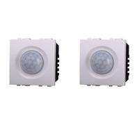2 Pezzi Sensore Movimento PIR 2 Moduli, Compatibile Con Bticino Living Light (Bianco)
