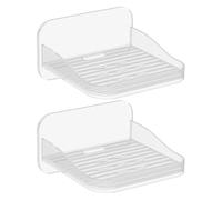 2 pezzi senza trapano monte a muro ripiani galleggianti per parete in plastica