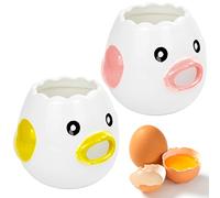 2 Pezzi Separatore d'uovo Pollo, Separatore d'uovo Ceramica, Separatore di Tuorlo d'uovo, Separatore d'uovo Pollo Separator Gadget da Cucina Strumento di Cottura Separatore d'uovo Pollo Divertente