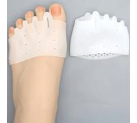 2 pezzi Separatore per dita dei piedi, cuscinetto per sovrapposizione delle dita, cura dell'avampiede, allevia la pressione, anti-abrasione Tagli Unica,2 pezzi bianchi antistress, versione migliorataA