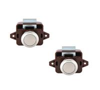 2 Pezzi Serratura a Pulsante per Mobili, Cassetti e Armadietti - Catch Lock a Pressione Senza Chiave per Roulotte, Camper, Barche