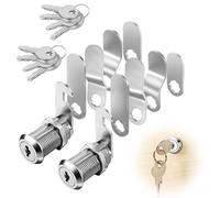 2 pezzi serratura cassetta delle lettere con 5 piastre di blocco e 5 chiavi, serratura di sicurezza in lega di zinco per cassetta delle lettere, armadietto, cassetto, cassetta degli attrezzi, mobile e