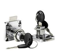 2 Pezzi Serratura per Armadietto, Lega di Zinco da 32 mmBlocco per Cassetti, Proteggere la Privacy e Anti-furto, per Armadietto, Cassetto, Comodino, Armadio, Porta