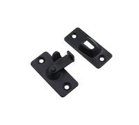 2 pezzi serrature ad angolo retto miglioramento Hasp fibbie mobili porte chiavistelli con viti di montaggio cucina angolo retto/nero/S