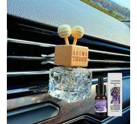 2 pezzi/set (1 molletta per deodorante auto + 1 bottiglia da 10ml di olio essenziale), compatto e pratico, può essere usato come decorazione per auto, camera da letto, bagno di hotel, aiuta a rilassar