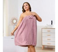 2 pezzi Set accappatoio e cuffia asciugacapelli per taglie comode (80 x 210 cm), extra large, morbido, assorbente e ad asciugatura rapida, per bagno, cucina, camera da letto, casa, viaggi, regalo di N