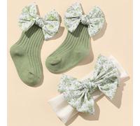 2 pezzi/set Accessori per capelli e calzini da bebè tema San Valentino, cuori Tagli UnicaFrutta & verdura,stampa dappertuttoPoliestere