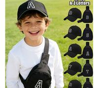 2 pezzi/Set Cappellino da baseball per bambini con lettere stampate, cappello da camionista e borsa a tracolla, adatto per ragazzi e ragazze per il ritorno a scuola, uso quotidiano, attività all'apert