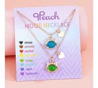 2 pezzi/set Collana con ciondolo termocromico a forma di gatto, cuore, dinosauro, tartaruga, fiore, ananas per ragazze, set di gioielli, regalo per la migliore amica Tagli UnicaLettereLega di zinco