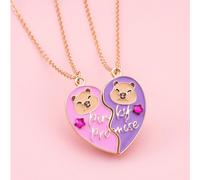 2 pezzi/set Collana dell'amicizia "Promessa del mignolo" con pendente di lega di zinco a forma di capibara per bambini ATTENZIONE: PERICOLO DI SOFFOCAMENTO-Pezzi piccoli, non per bambini sotto i 3 ann