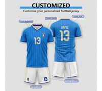 2 pezzi/Set Completo sportivo personalizzato stile maglia da calcio italiana, con stile della nazionale della Coppa del Mondo. Questa è una maglietta sportiva progettata per la Coppa del Mondo 2026, p