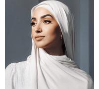 2 pezzi/Set Coperta di Hijab & Sottocappuccio in jersey, colore solido in tessuto in modal traspirante e confortevole, 1 pezzo Cappuccio a tubo + 1 pezzo Scialle in modal leggero, adatto per uso quoti