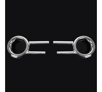 2 Pezzi/Set Copertura Trim In Plastica Per Fari Anteriori A Nebbia In Cromo