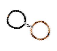 2 Pezzi/Set Coppia a Coppia a Sospensione Bracciale Braccialetto Amore Dono Gioielli (Colore Metallico: Stile 37)