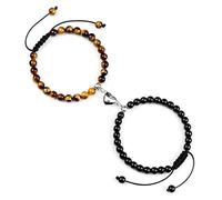 2 Pezzi/Set Coppia a Coppia a Sospensione Bracciale Braccialetto Amore Dono Gioielli (Colore Metallico: Stile 37)