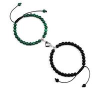 2 Pezzi/Set Coppia a Coppia a Sospensione Bracciale Braccialetto Amore Dono Gioielli (Colore Metallico: Stile 37)