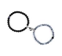 2 Pezzi/Set Coppia a Coppia a Sospensione Bracciale Braccialetto Amore Dono Gioielli (Colore Metallico: Stile 37)