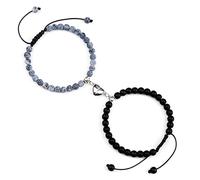 2 Pezzi/Set Coppia a Coppia a Sospensione Bracciale Braccialetto Amore Dono Gioielli (Colore Metallico: Stile 37)