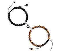 2 Pezzi/Set Coppia a Coppia a Sospensione Bracciale Braccialetto Amore Dono Gioielli (Colore Metallico: Stile 37)