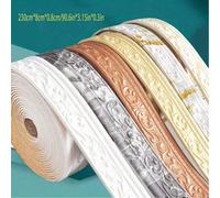 2 pezzi/set Cornice per foto 3D in schiuma fai-da-te, adesivo decorativo impermeabile e anti-sporco, cornice per battiscopa, decorazione per parete TV, porta, linea decorativa, decorazione per la casa