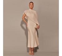 2 pezzi Set da donna, Top corto e Vestito, Outfit di moda, Set romantico ed elegante, Vestito per San Valentino, festa, Raduno, Appuntamento, Vestito da Ospite di Matrimonio, Set Vestito Giallo Chiaro