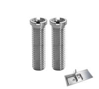 2 Pezzi Set da Vite Cava Tappo Lavandino Cucina,Piletta Lavello Cucina Vites,M12 x 35 mm Universale Filtro Lavello Addensare Acciaio Inox Viti Fissaggio Cestello Lavello per Filtro in Filettato Cucina