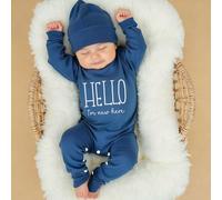 2 pezzi Set di abbigliamento per neonato maschio, tutina ricamata "Little Brother" per il rientro a casa, idea regalo per festa di nascità, per neonati di 1 o 3 mesi, accessori per foto 0-1M,1-3MLette