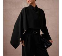 2 pezzi Set di abito midi a vita alta e blazer a maniche lunghe, lussuoso, adatto per feste, banchetti, occasioni modeste, vacanze, festival, matrimoni, feste di Capodanno. Abito nero sexy adatto per 