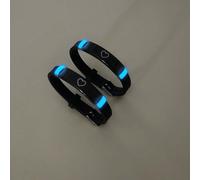 2 pezzi/set di braccialetti abbinati per coppie, motivo "L'unico amore per mostrarti che ti amo" in nero in acciaio inossidabile, con ciondoli in silicone che brillano al buio, come regalo di San Vale