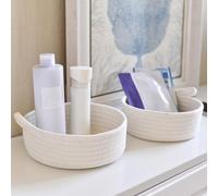 2 pezzi set di cesti rotondi in tessuto per la casa di verdure