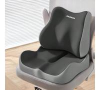 2 pezzi Set di cuscino per seduta ergonomico e supporto lombare | Progettato per migliorare la postura | Migliora la visuale durante la guida, comodo per sedute prolungate | Schiuma memory soft che fo