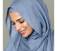 2 pezzi Set di hijab e sottocappuccio in jersey, colore unito, tessuto in modal morbido e traspirante, 1 cappuccio hijab semplice a tubo + 1 sciarpa leggera in modal, adatto per una copertura conserva