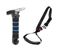 2 Pezzi Set di Maniglie per Porte dell'Auto, Maniglia Portatile per Auto, 1 Multifunzionale 3in1 Maniglia di Assistenza per Porta dell'Auto e 1 Maniglia a Scatto per Auto per Anziani e Disabili