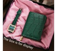 2 pezzi Set di orologio e portafoglio in pelle PU elegante e di lusso, classico e alla moda, adatto per uso quotidiano, essenziale per il campus, regalo per Natale, Ognissanti, compleanno blu,rosso,ne