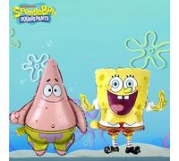 2 pezzi Set di palloncini ufficiali di SpongeBob SquarePants, decorazioni per feste in stile cartone animato carino, sfondo per foto, forniture per celebrazioni, decorazioni per la casa e la stanza, d