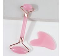 2 pezzi Set di rulli da massaggio in resina - Rullo da massaggio a doppia testina + Tavoletta Gua Sha per massaggio, massaggio di occhi e viso, strumenti per massaggio facciale, confezione in busta AB