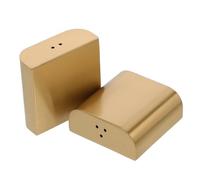 2 Pezzi Set di Saliere e Pepiere in Acciaio Inox Oro Moderno | Grande Capacità, Dosaggio Preciso, Coperchio Incluso, per Bancone Cucina e Hotel