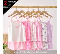 2 pezzi Set di scatole cieche casuali per ragazze pre-adolescenti, set di base, serie di combinazioni con stampa di fiocchi carini, rosa, viola chiaro, bianco, set di combinazione di colori, texture m