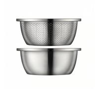 2 Pezzi Set di Scolapasta, 22 Cm, Set Da 2 Pezzi | Doppio Strato, Salvaspazio, Utensili, per Lavaggio Verdura