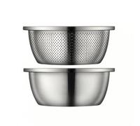2 Pezzi Set di Scolapasta, 32 Cm, Set Da 2 Pezzi | Doppio Strato, Salvaspazio, Utensili, per Lavaggio Verdura