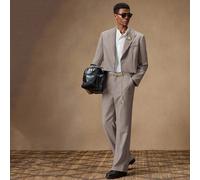 2 pezzi Set di spalline corte in stile casual da uomo alla moda con fito slim fit verde, con spilla in strass e cintura in metallo, adatto per estate, vacanze, matrimoni, feste, regali di laurea L,M,S