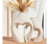 2 pezzi Set di vasi creativi per coppie, dimensioni grande e media, decorazione da tavolo per interni, adatto per la decorazione della casa tutto l'anno (si prega di notare le dimensioni del prodotto)