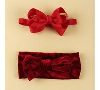 2 pezzi/set Fasce per capelli bambina con fiocco, adatte per neonati e bambini piccoli, accessori per capelli adatti per le vacanze, San Valentino Tagli UnicaMotivo strutturatoPoliestere