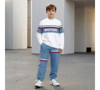 2 pezzi/Set Felpa con stampa di lettere e pantaloni jogger per ragazzi, abbigliamento casual per tutti i giorni, primavera/autunno/inverno 6Y,7Y,8Y,9Y,10Y,4Y,5Y,14Y,11Y,12Y,13Y,16Y,15YTessuto in magli