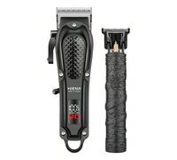 2 pezzi/Set Kit combo per taglio di capelli da uomo, Lama T9, Tosaerba elettrico con display digitale, Set di strumenti integrati, Adatto per uso domestico (Tosaerba singolo disponibile anche) 212-A18